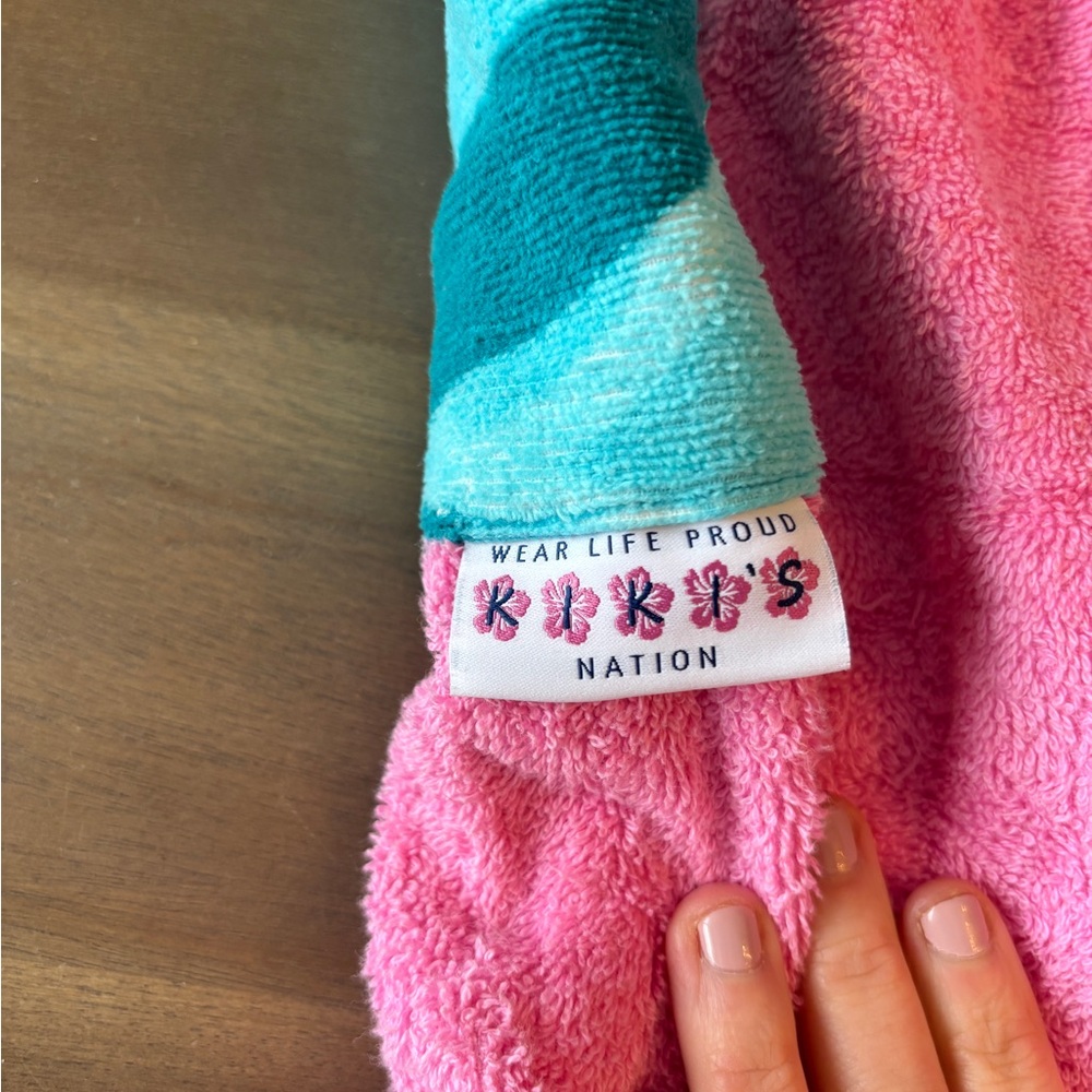 Mermaid Print Kids Towel Pants - Pink and Blue Sz XL - Picture 2 of 6